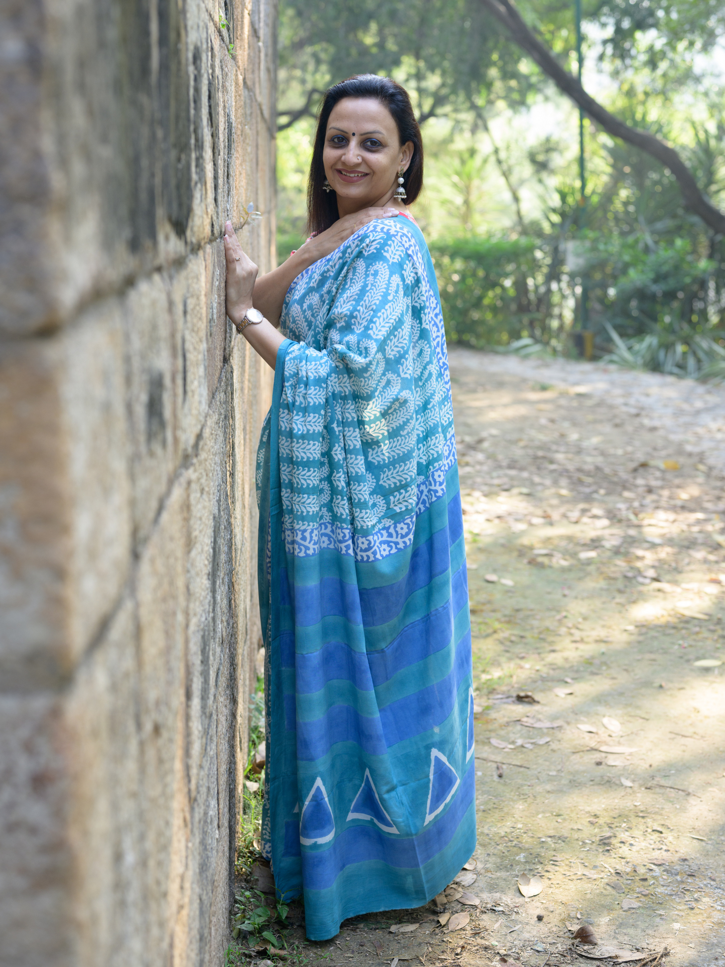 Indigo Bagh Cotton Saree