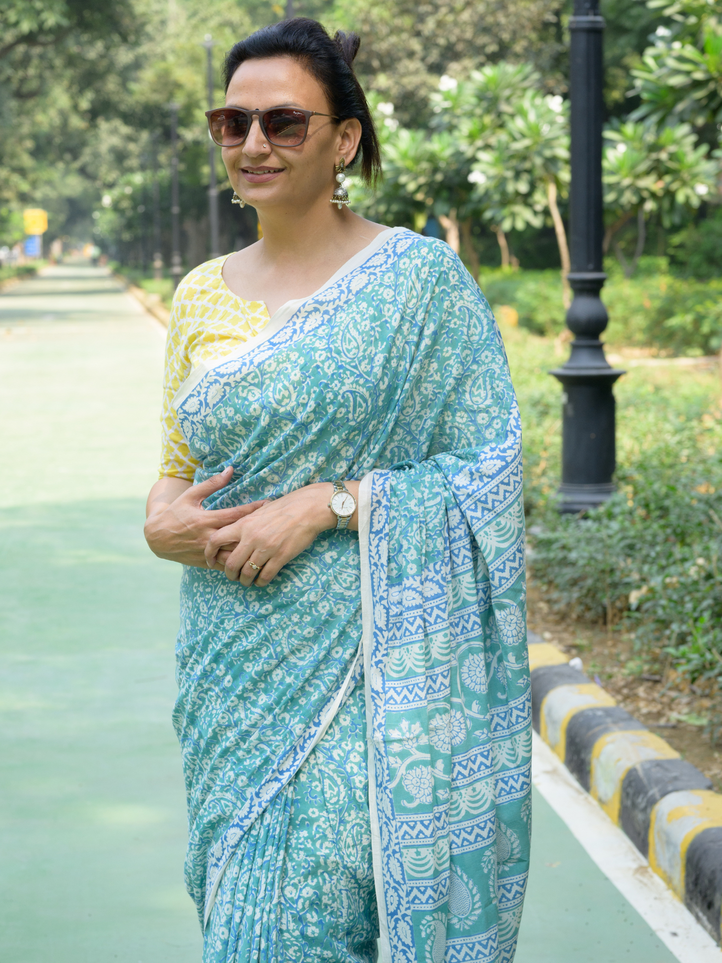 Indigo Bagh Cotton Saree