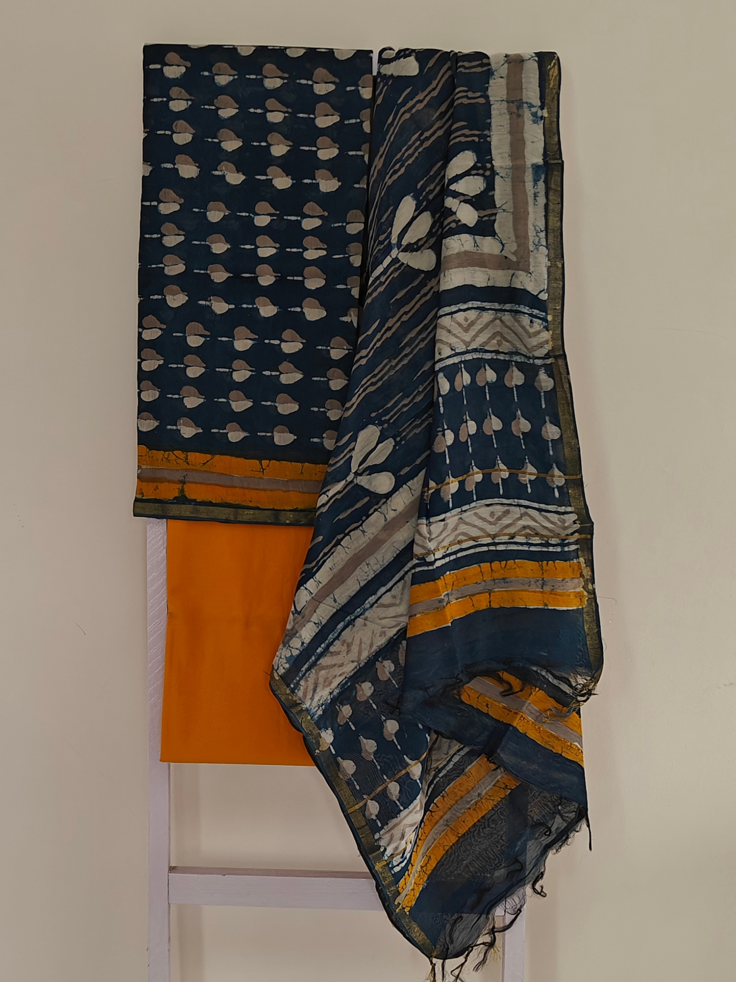 Indigo Chanderi Suit Set