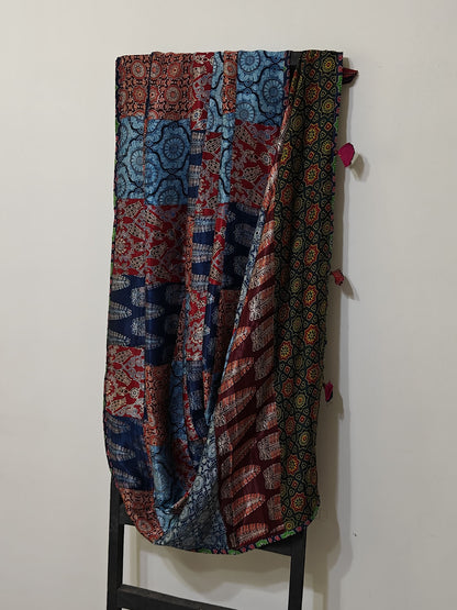 Ajrakh Patch Work Dupatta