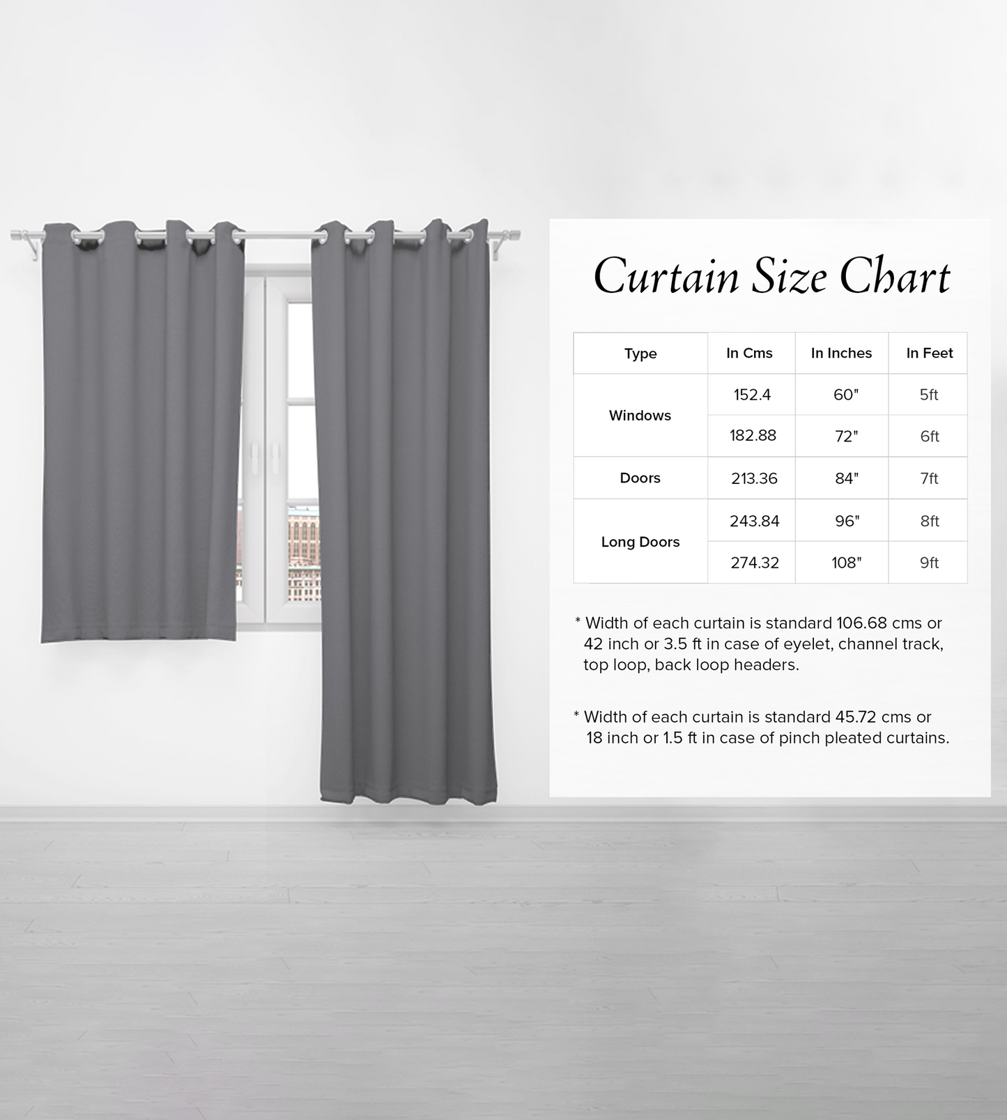 Teen Buta Cotton Handblock Curtain (Pair of 2 Curtains)